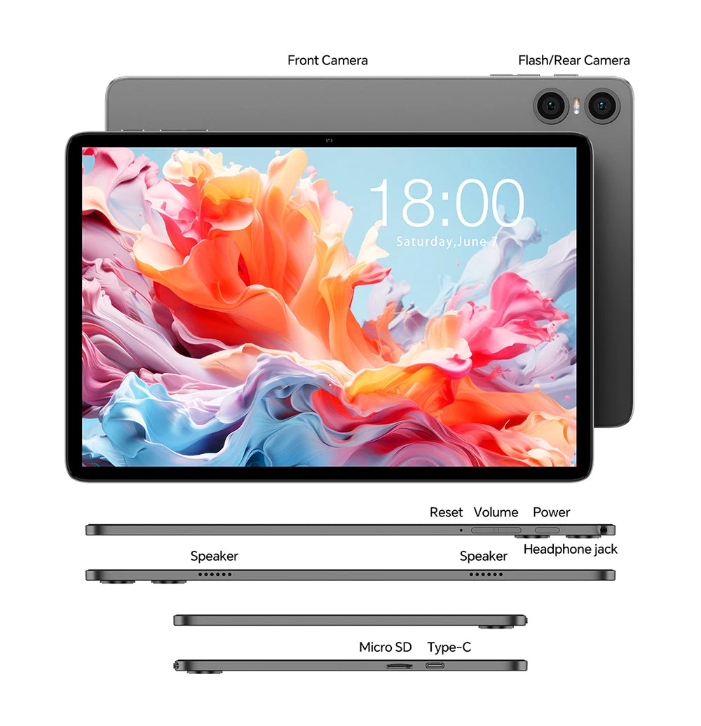 Tablet Android 16 Teclast P30T 10.1" - 12GB RAM 128GB ROM con Tastiera, Mouse, Stylus e Accessori Completi