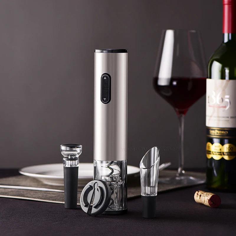 Cavatappi Elettrico Automatico Ricaricabile - Apribottiglie Vino con Tagliacapsule in Acciaio Inox