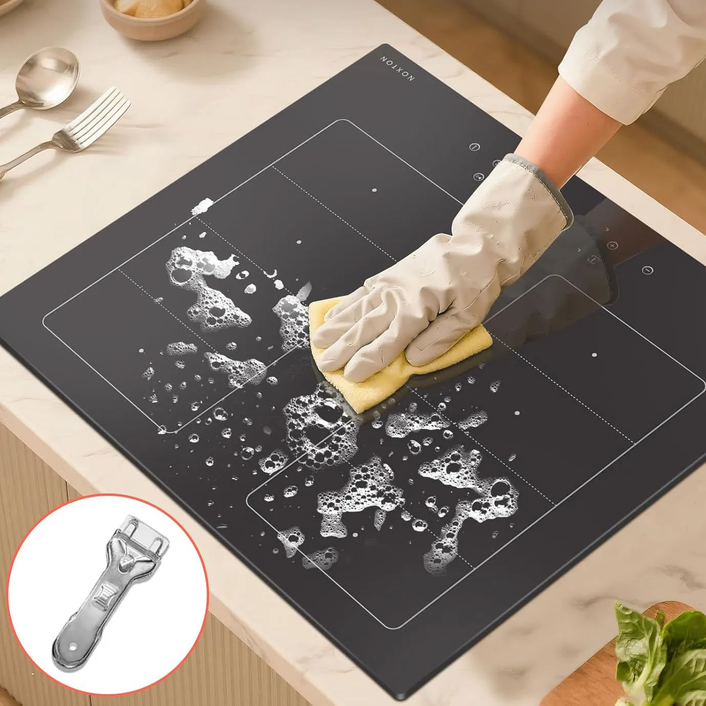 Piano Cottura a Induzione NOXTON 60cm 4 Zone con Booster e Timer