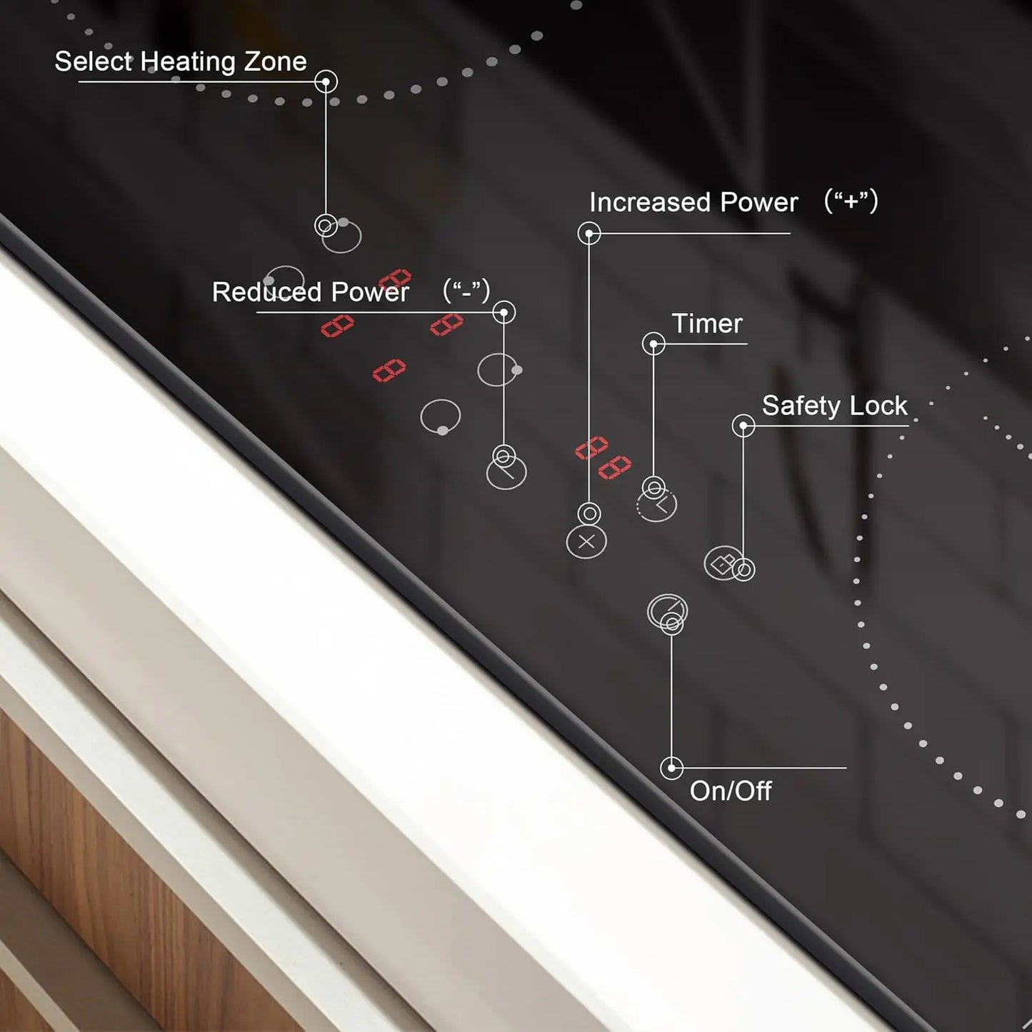 Piano Cottura a Induzione NOXTON 60cm 4 Zone Touch con Timer e Blocco Sicurezza