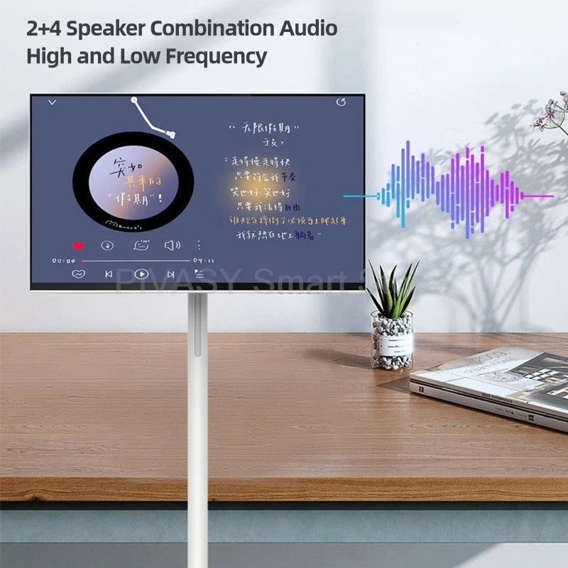 Touch Screen 32" Android Smart TV – Batteria 10000mAh, 8+128G, UHD 4K, Monitor Rotabile