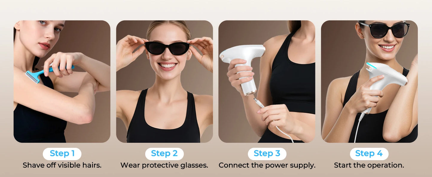 Epilatore Laser IPL Professionale 999.900 Flash 21J - Depilazione Permanente Viso Corpo Bikini