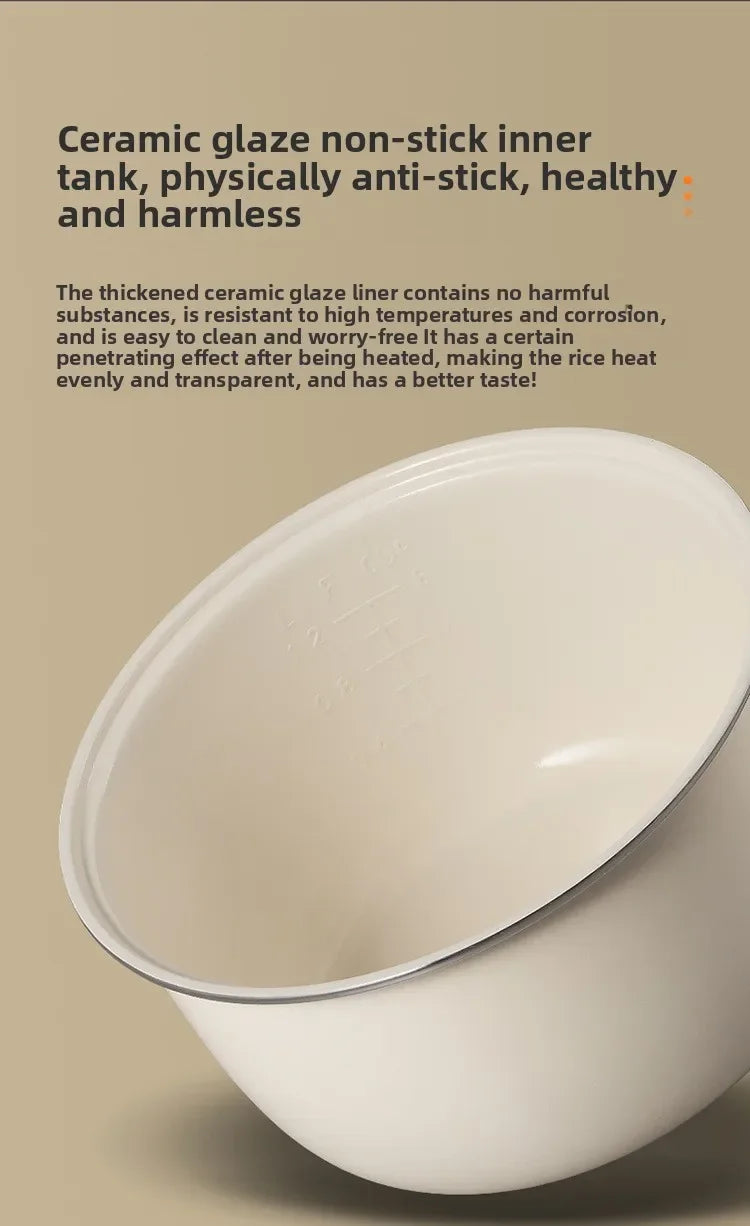 Cuoci Riso Multifunzione Smart 3L - Digitale, Rivestimento Ceramico Antiaderente, Separazione Riso/Zuppa