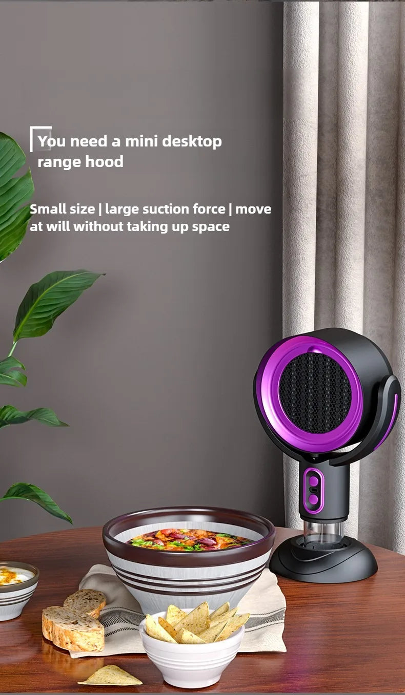 Mini Cappa Aspirante da Tavolo TINSOL - Purificatore Aria con Sterilizzazione e Ricarica USB