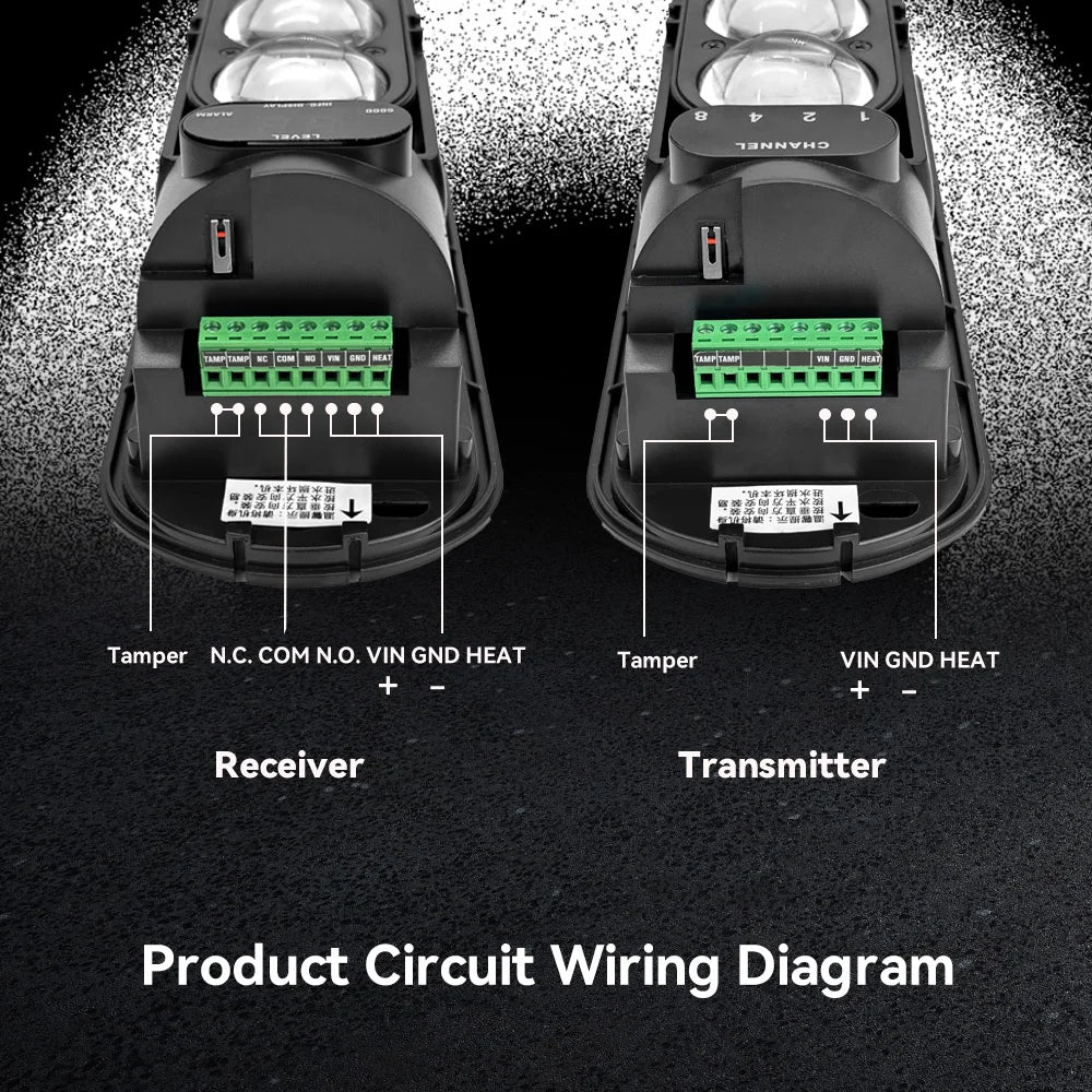 Sensore a Barriera Infrarossi Doppio/Triplo Cablato IP65 Impermeabile per Villa e Fattoria