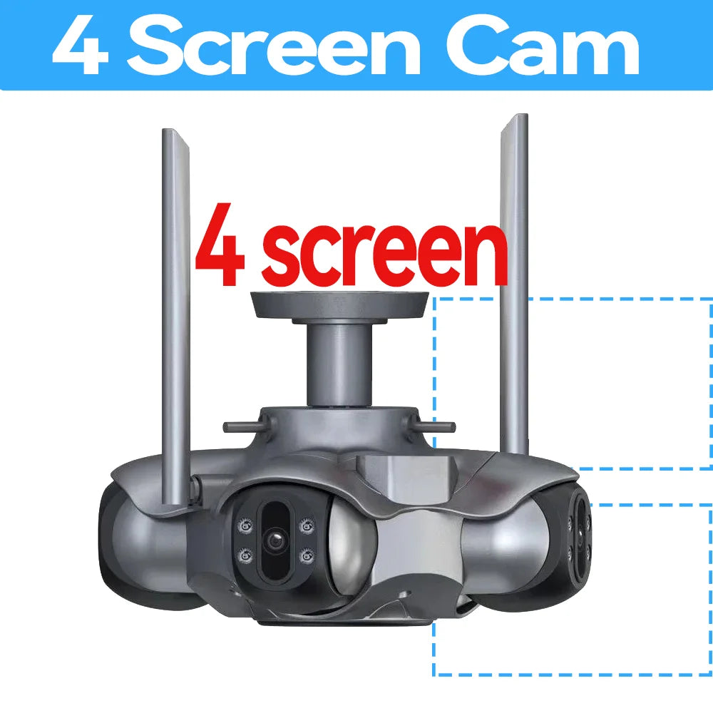 Telecamera WiFi 25MP Cinque Lenti PTZ 720° - Videosorveglianza IP 10K 20MP per Casa
