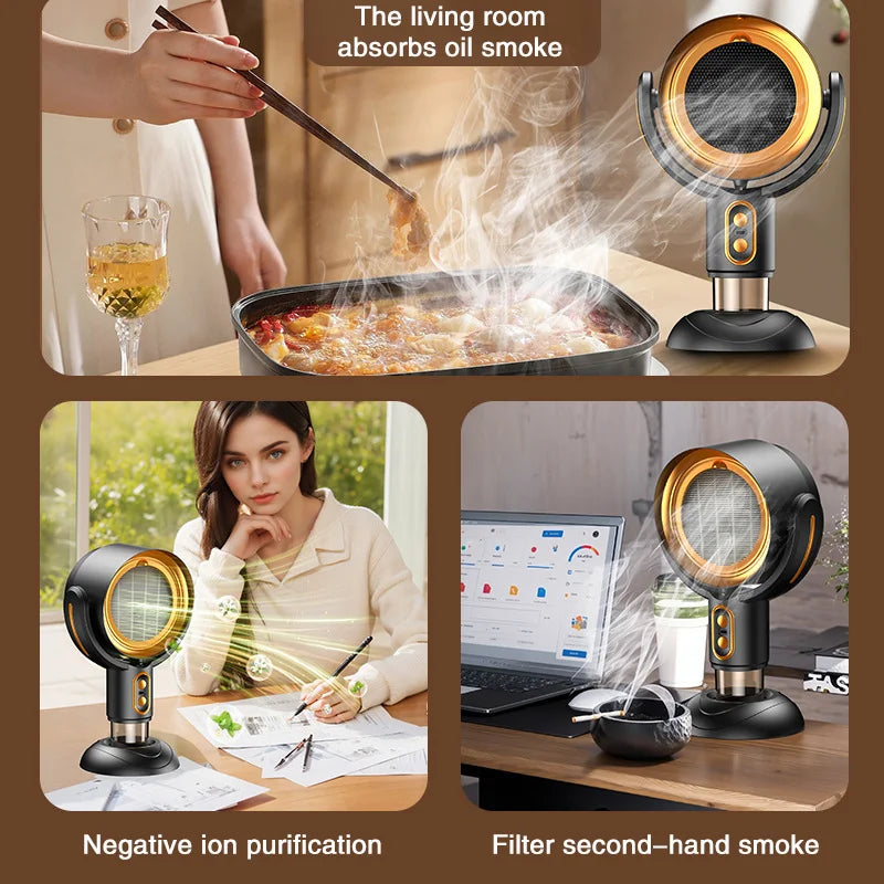 Mini Cappa Aspirante da Tavolo TINSOL - Purificatore Aria con Sterilizzazione e Ricarica USB