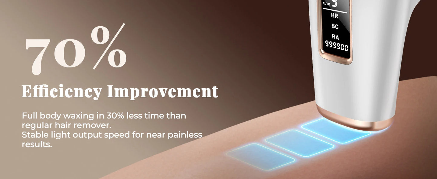 Epilatore Laser IPL Professionale 999.900 Flash 21J - Depilazione Permanente Viso Corpo Bikini