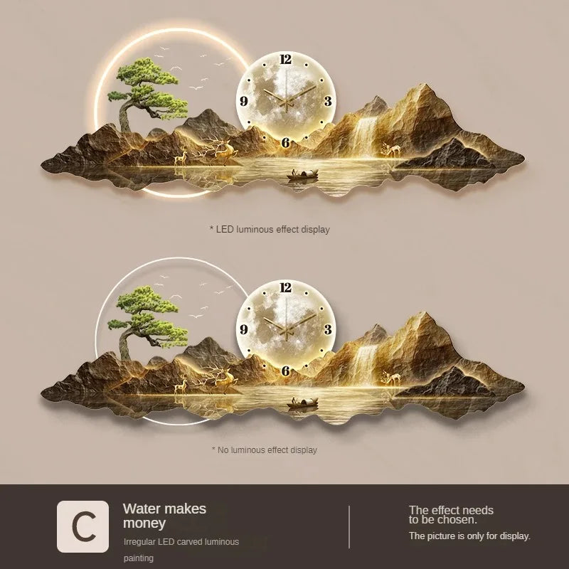 Orologio da Parete LED di Design Minimalista Nordico