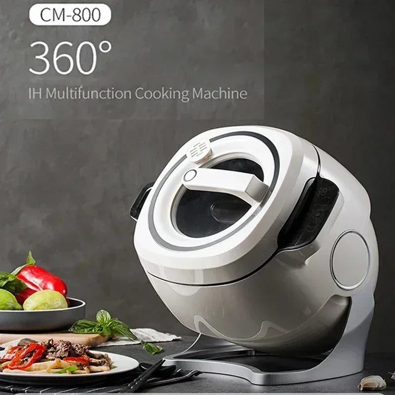 Wok Elettrico Automatico 2000W con Mescolamento Intelligente - Antiaderente, Multifunzione 220V