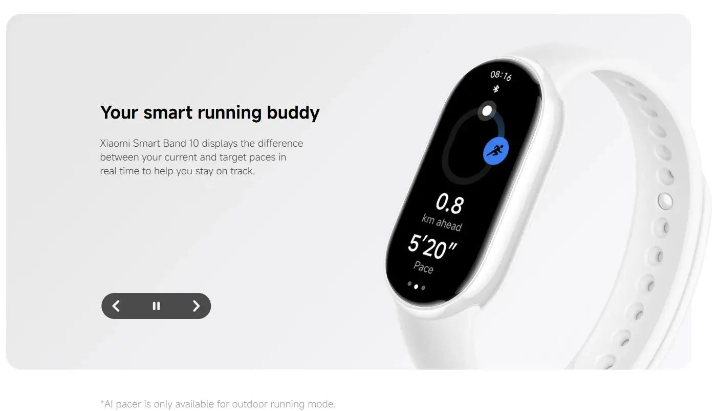 Xiaomi Mi Band 10 - Fitness Tracker con Display AMOLED 1.72" e 150+ Modalità Sport