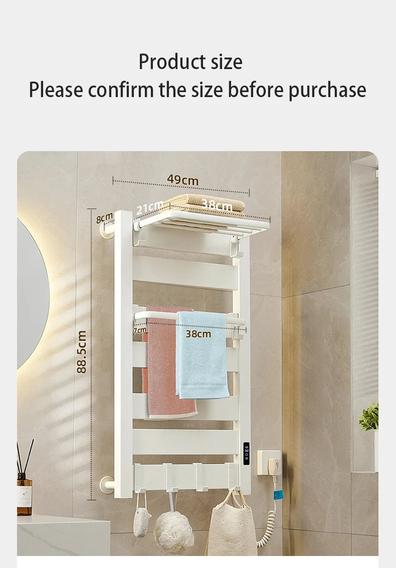 Scaldasalviette Elettrico Smart WiFi - Termoarredo da Parete per Bagno e Cucina