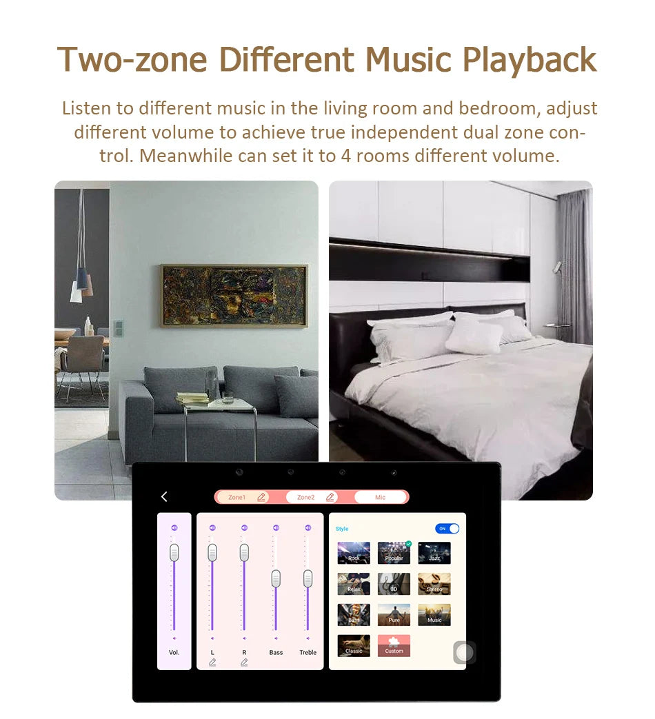 Pannello Controllo Smart Home Tuya 10" Touch Screen WiFi Zigbee Bluetooth