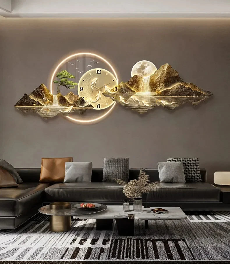 Orologio da Parete LED di Design Minimalista Nordico