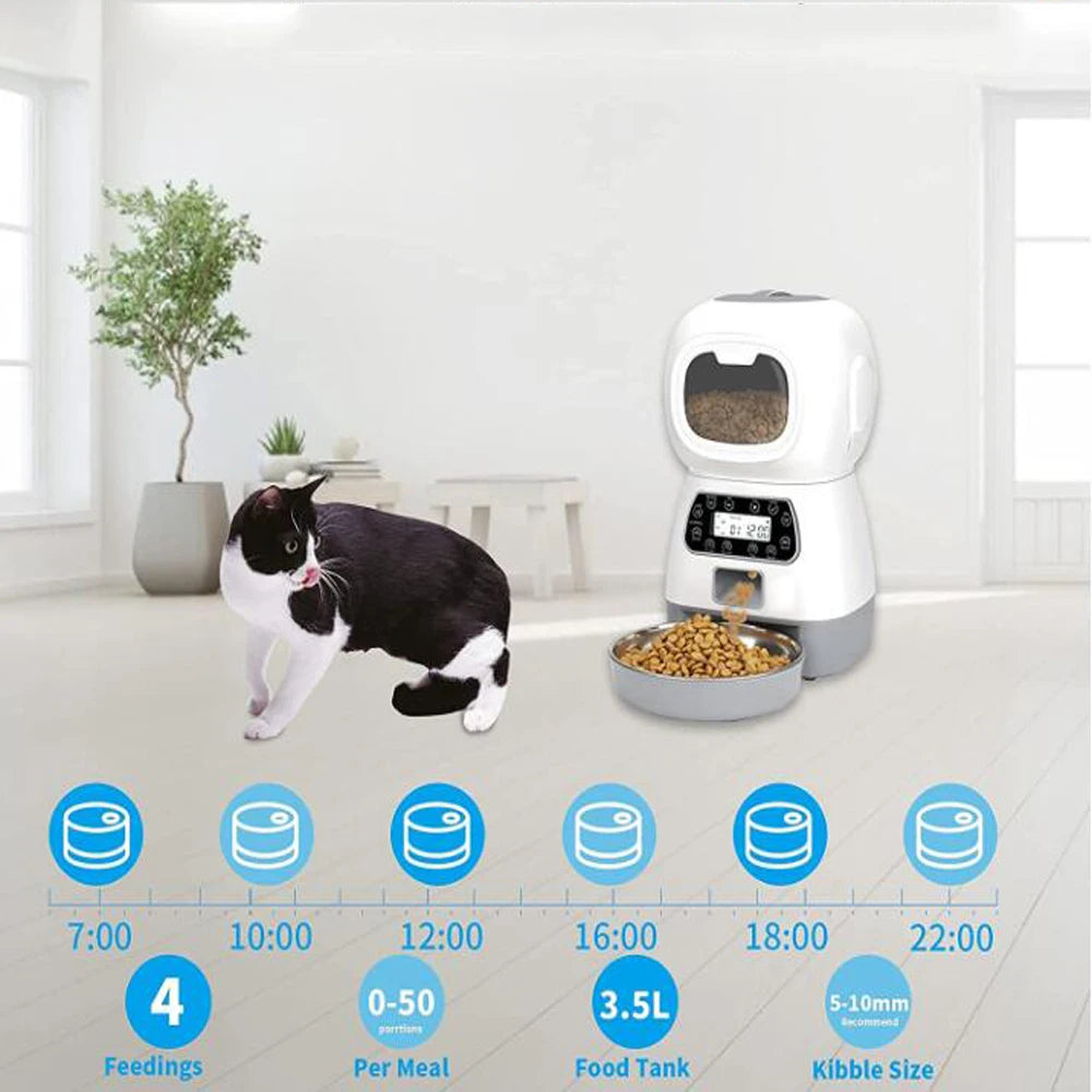 Dispenser Automatico Smart Tuya per Cani e Gatti - Alimentazione Remota via App