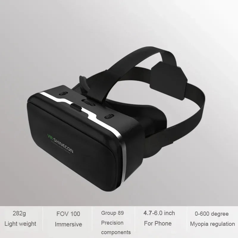 VR Shinecon 10.0 - Visore Realtà Virtuale 3D per Smartphone con Cuffie Integrate