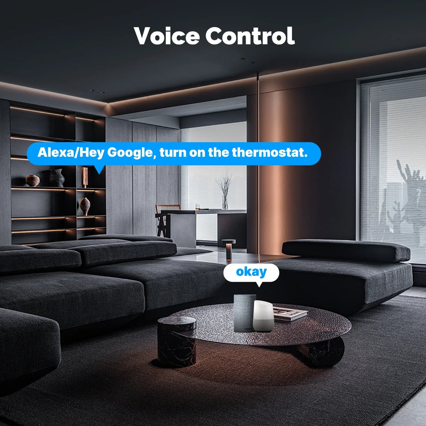 Termostato ZigBee Smart MOES Star Ring - Controllo Temperatura Alexa Google Caldaia Riscaldamento