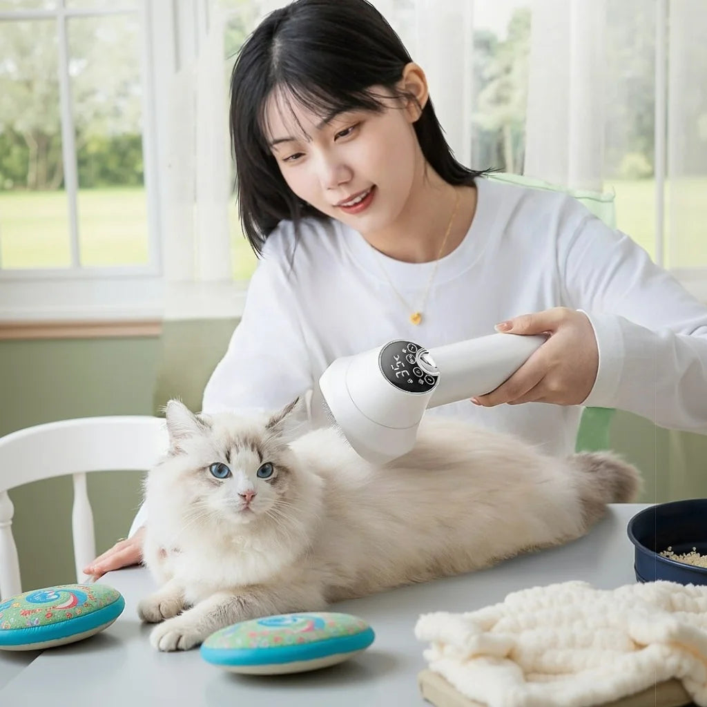 Asciugacapelli Smart 2in1 per Cani e Gatti - Phon e Spazzola con Riscaldamento