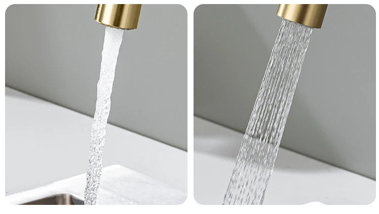 Rubinetto Cucina Smart con Sensore Touch e Movimento - Miscelatore Estraibile Oro