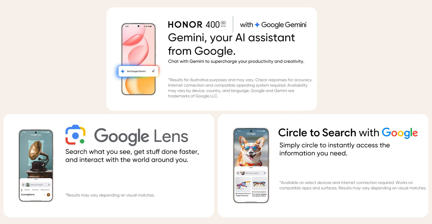 HONOR 400 5G Smartphone - Batteria 6000mAh, Ricarica Rapida 80W, Display AMOLED 120Hz 6.55'', Snapdragon 7 Gen 3