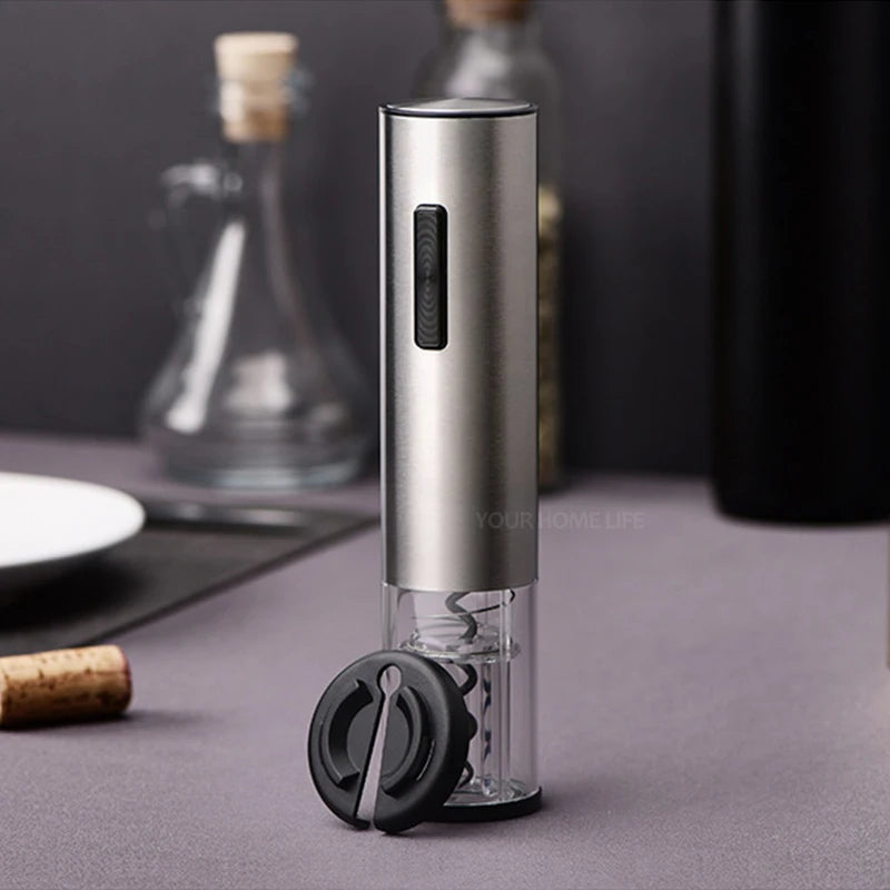Cavatappi Elettrico Automatico Ricaricabile - Apribottiglie Vino con Tagliacapsule in Acciaio Inox
