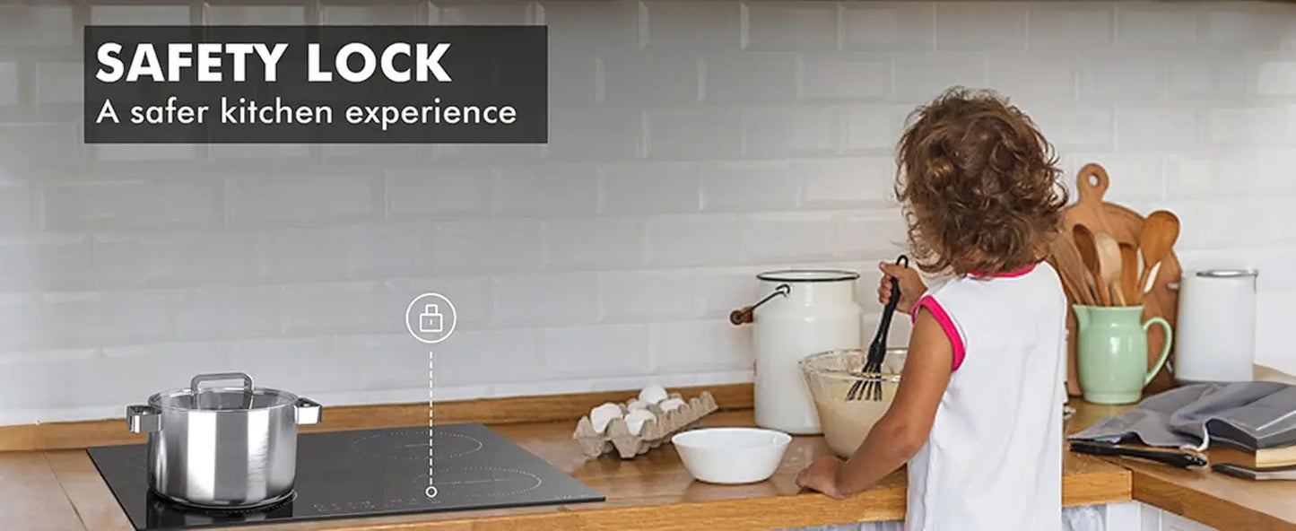 Piano Cottura a Induzione NOXTON 60cm 4 Zone Touch con Timer e Blocco Sicurezza