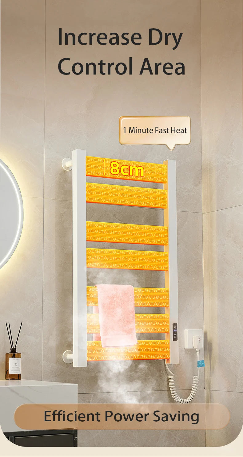 Scaldasalviette Elettrico Smart WiFi - Termoarredo da Parete per Bagno e Cucina