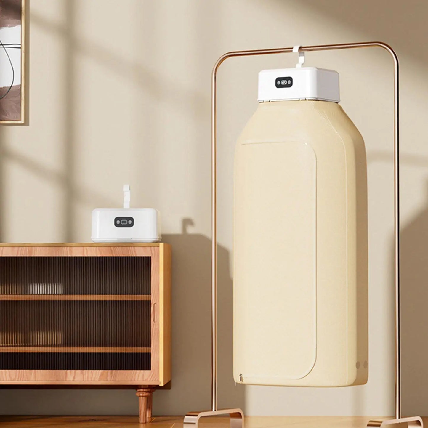 Stendibiancheria Elettrico Portatile Salvaspazio Multifunzionale per Asciugatura Rapida Biancheria