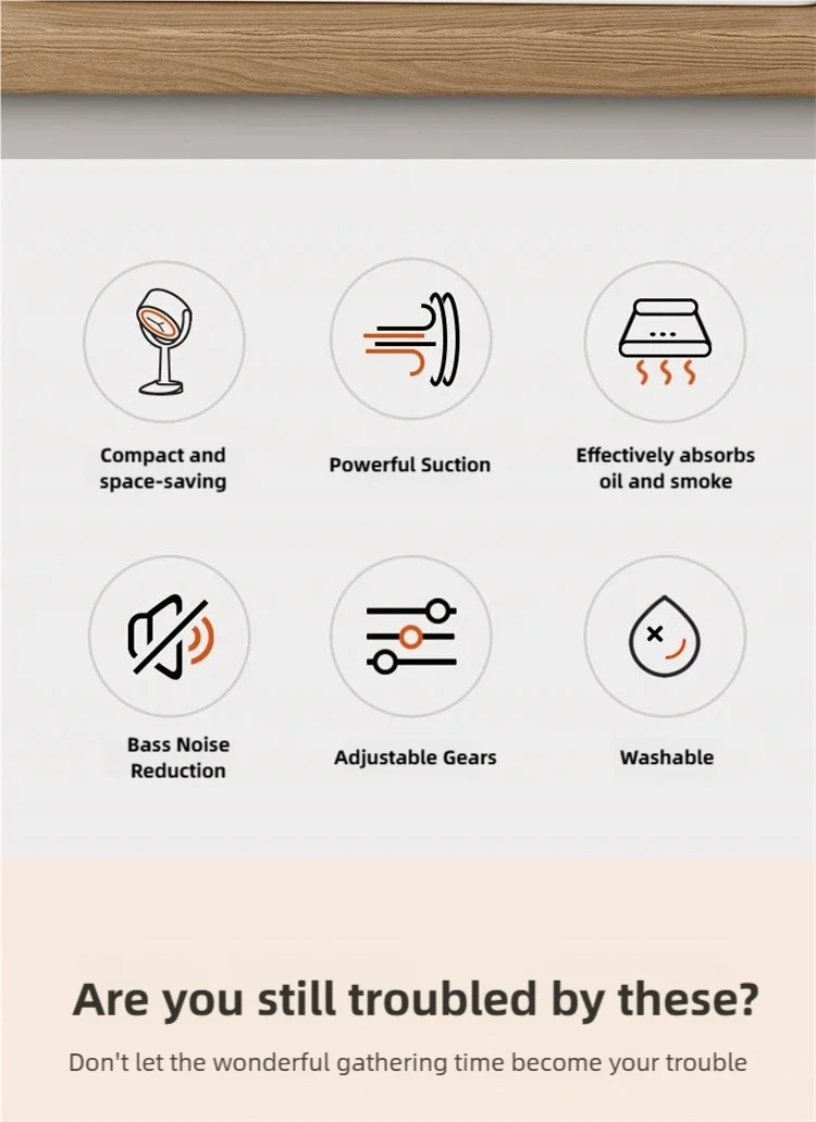 Mini Cappa Aspirante da Tavolo - Purificatore Portatile per Cucina, Ristorante, Hotpot e Barbecue