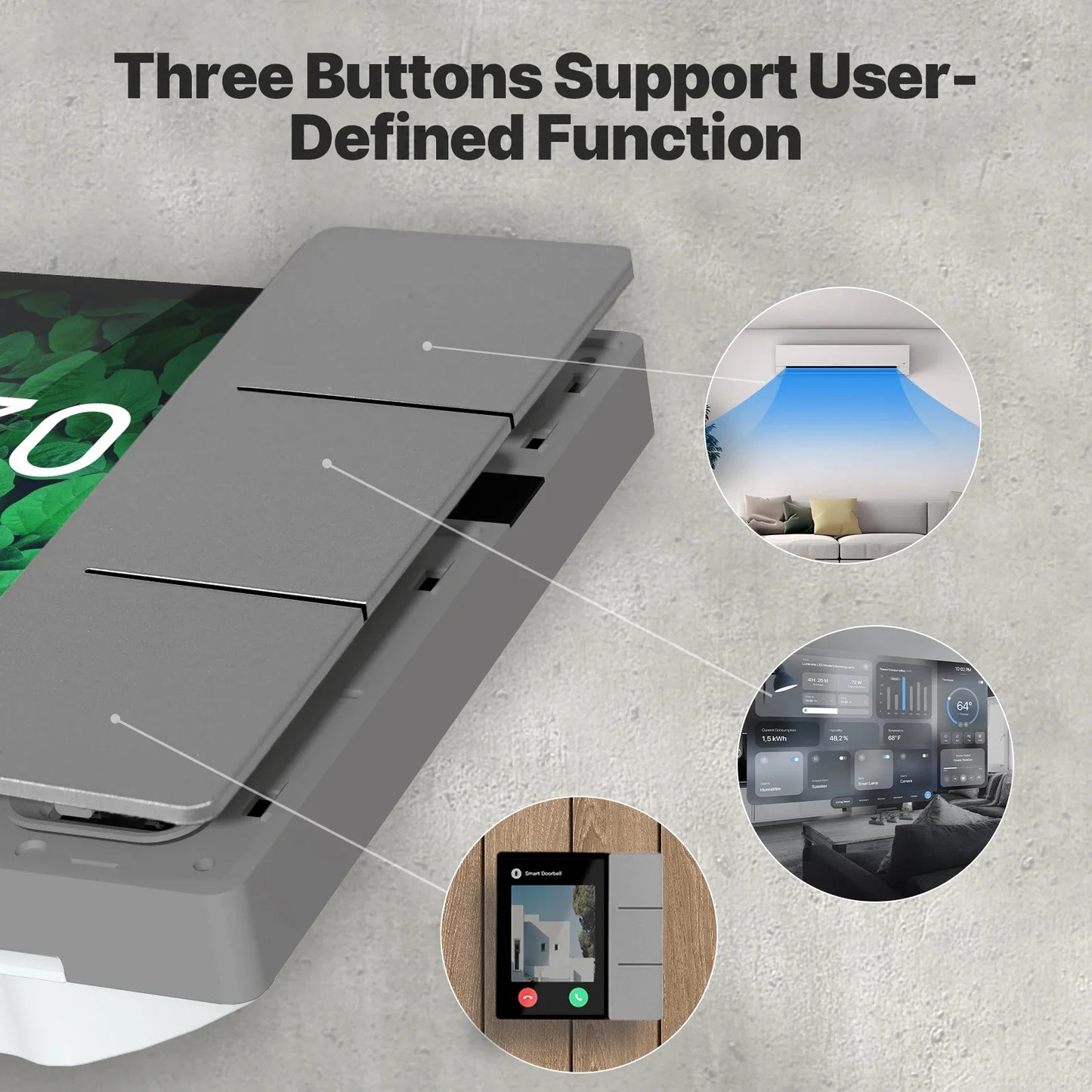 Pannello di Controllo Smart MOES WiFi 3.5" Touch Screen con Hub Bluetooth Mesh e 3 Relè Integrati