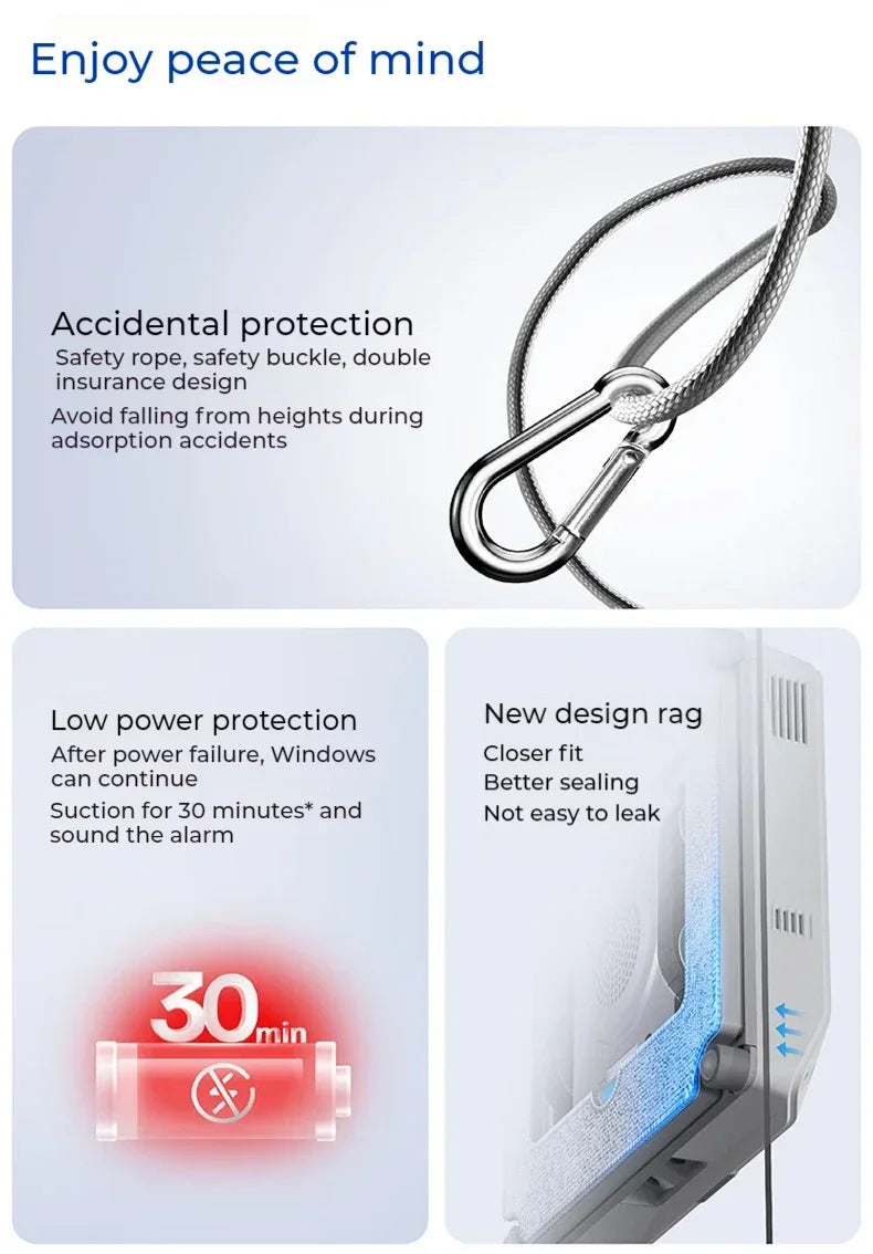 Robot Lavavetri ECOVACS WINBOT AIR MINI - Aspirazione 8000Pa per Finestre Perfette