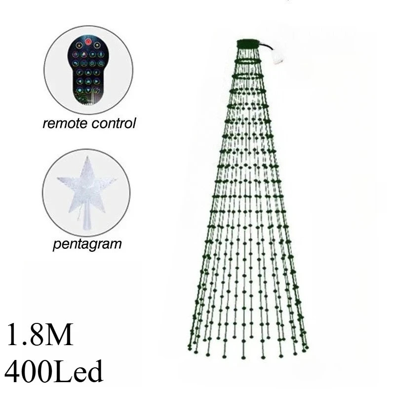 Luci LED RGB Bluetooth per Albero di Natale - Catena Luminosa Personalizzabile con App