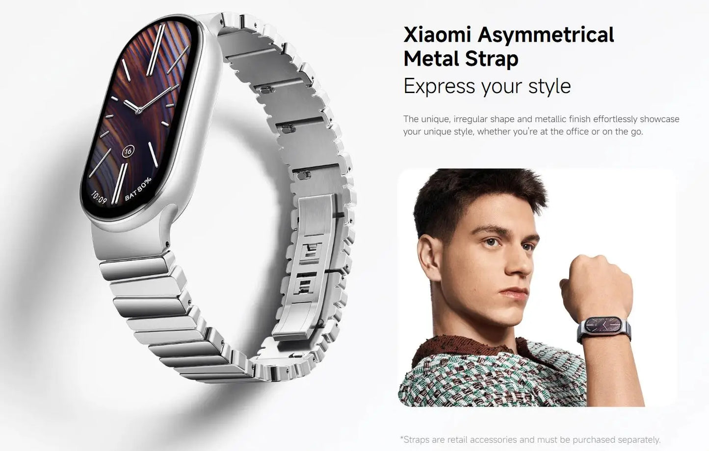 Xiaomi Mi Band 10 - Fitness Tracker con Display AMOLED 1.72" e 150+ Modalità Sport