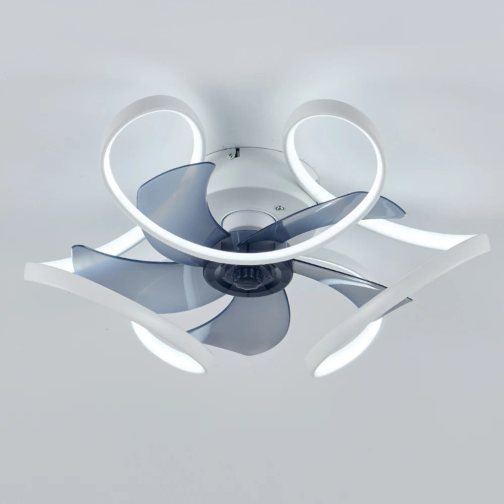 Ventilatore da Soffitto Decorativo con Lampada - Motore Reversibile, Design Moderno per Soggiorno e Cucina