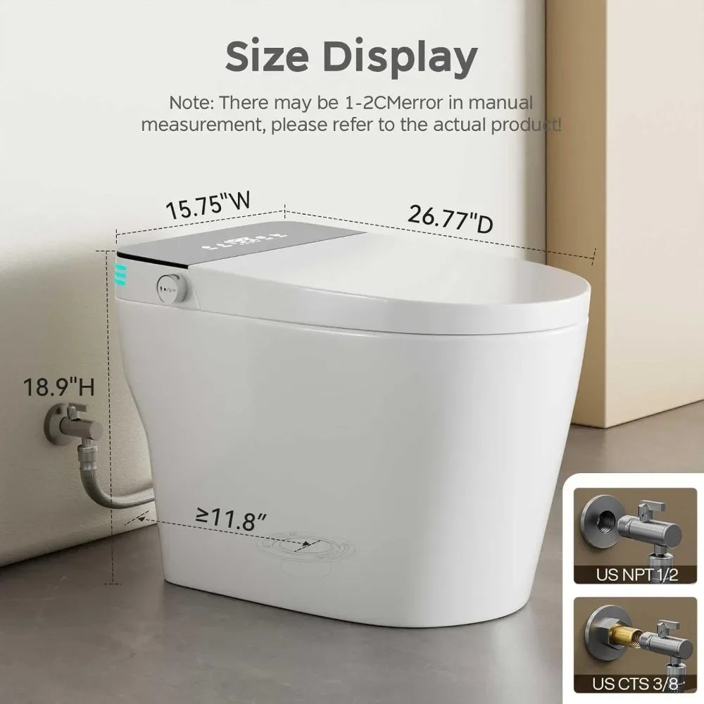 WC “Elite” Smart – Bidet Integrato, Seduta Riscaldata, Coperchio Auto, Sensore Piede  Comfort e Tecnologia per la Casa Moderna