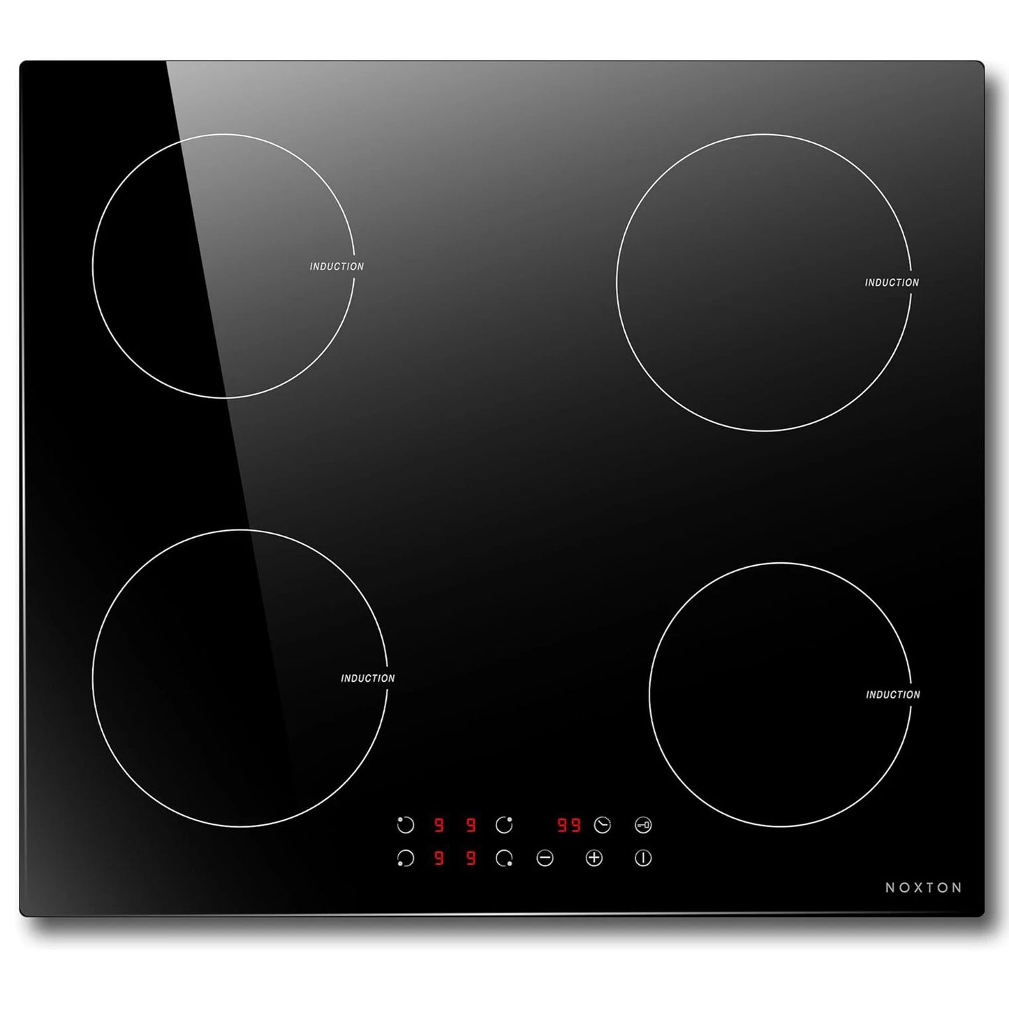 Piano Cottura a Induzione NOXTON 60cm 4 Zone Touch con Timer e Blocco Sicurezza
