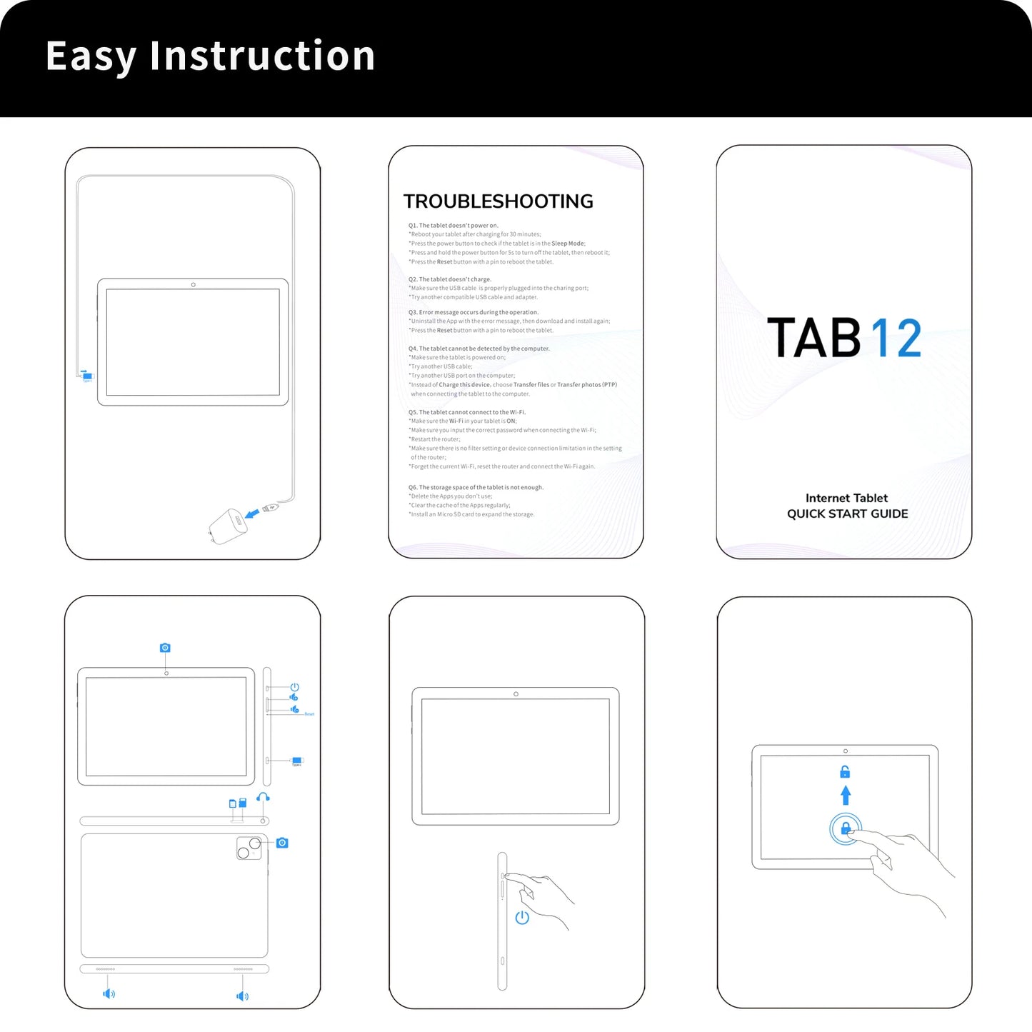 Tablet Android 14 VASOUN 10.1" - 12GB RAM 128GB ROM Dual SIM 4G WiFi 5G Octa Core