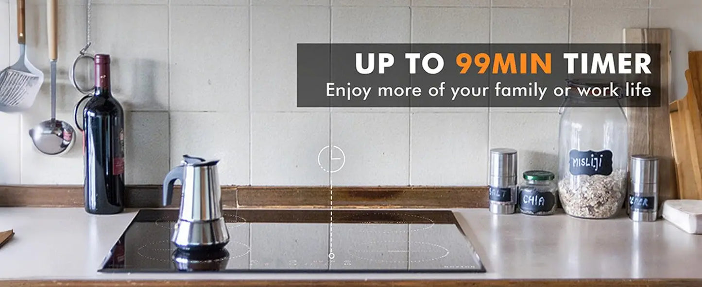 Piano Cottura a Induzione NOXTON 60cm 4 Zone Touch con Timer e Blocco Sicurezza