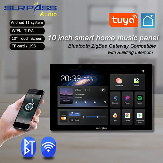 Pannello Controllo Smart Home Tuya 10" Touch Screen WiFi Zigbee Bluetooth