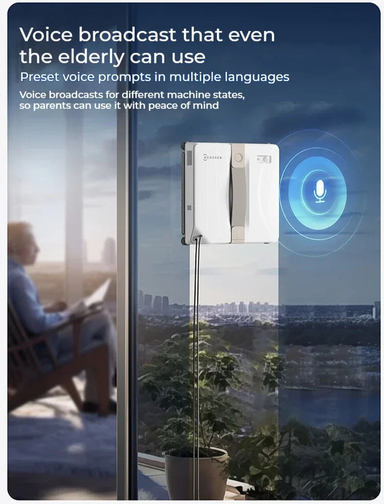 Robot Lavavetri ECOVACS WINBOT AIR MINI - Aspirazione 8000Pa per Finestre Perfette