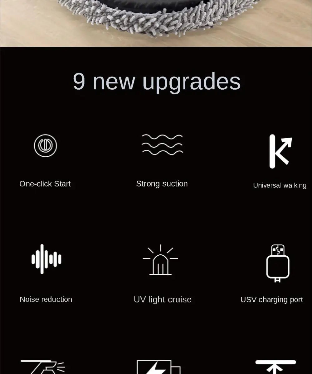 Robot Aspirapolvere e Lavapavimenti 3 in 1 Intelligente Ricaricabile con Spray e Funzione Asciutto/Bagnato