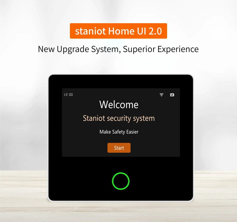 Kit Allarme Casa WiFi Smart con Display Touch 4.3" - Sistema Antifurto Wireless Tuya con 10 Lingue e Controllo App
