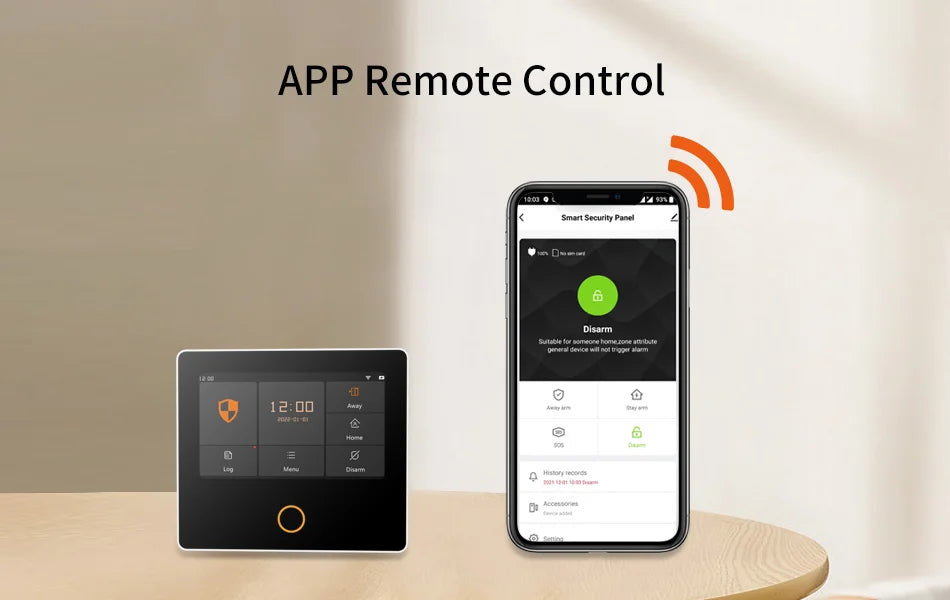 Kit Allarme Casa WiFi Smart con Display Touch 4.3" - Sistema Antifurto Wireless Tuya con 10 Lingue e Controllo App