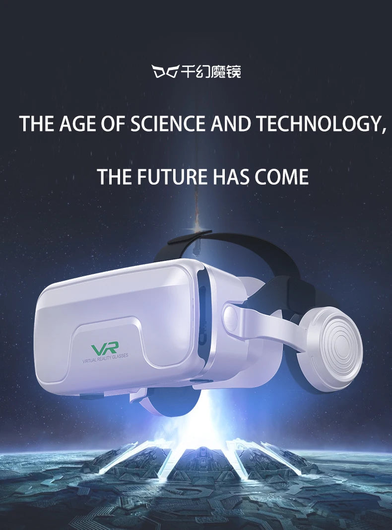 VR Shinecon 10.0 - Visore Realtà Virtuale 3D per Smartphone con Cuffie Integrate