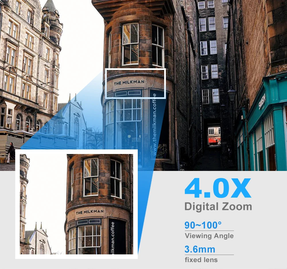 Telecamera PTZ WiFi 8MP per Esterno con Zoom 4X e Tracking AI