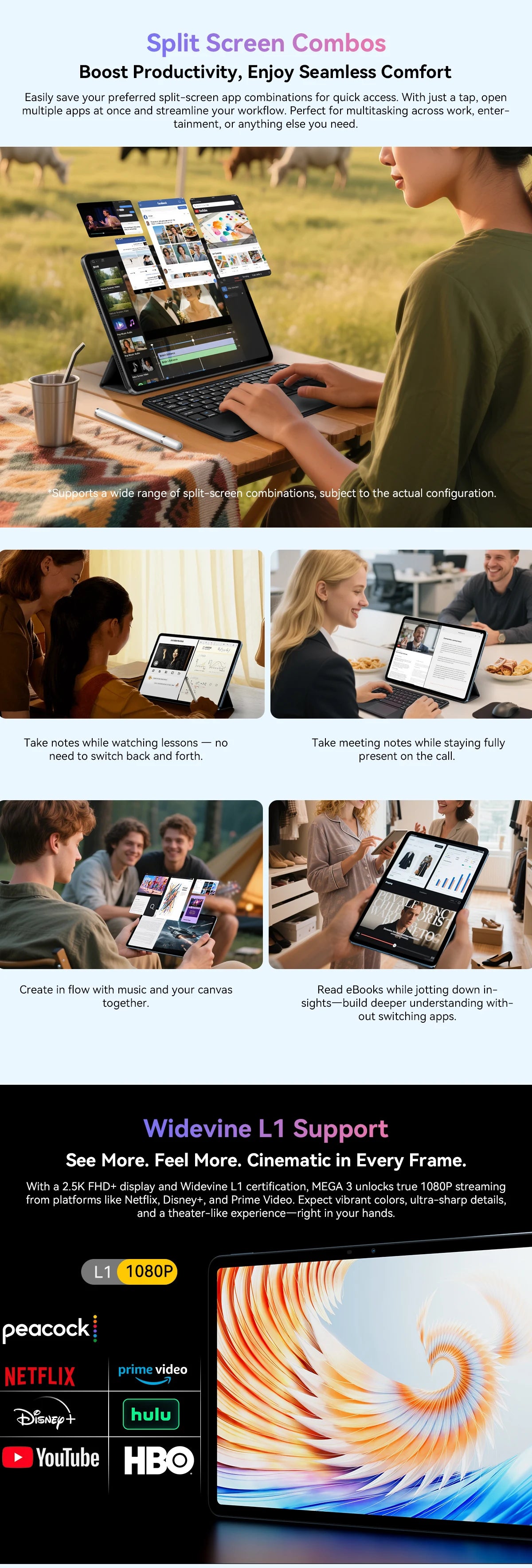 Blackview MEGA 3 Tablet 12.1" - Display 2.5K 90Hz, 12GB RAM, 256GB ROM, Android 15