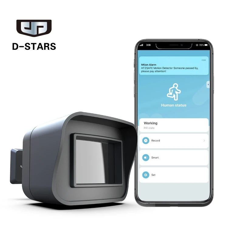 Sensore di Movimento WiFi per Esterno - Rilevatore Smart Resistente alle Intemperie con Notifiche App e Compatibilità Alexa