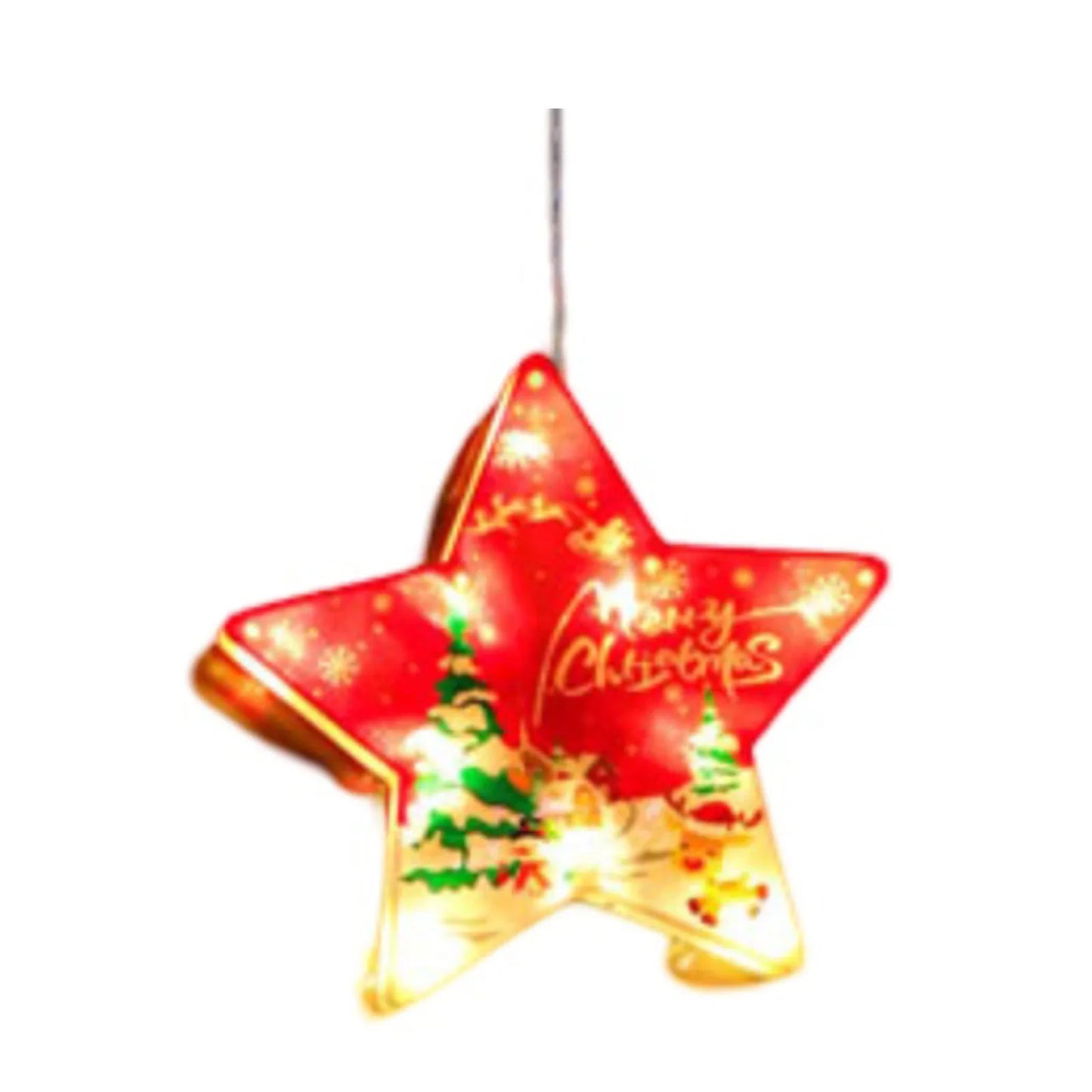 Decorazione Natalizia Luminosa con Ventosa - Pupazzo di Neve e Babbo Natale per Finestre