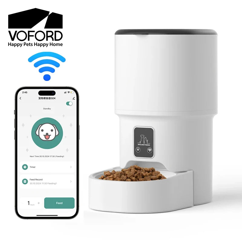Distributore Automatico Cibo per Gatti e Cani WiFi 4L - Programmabile con App e Timer