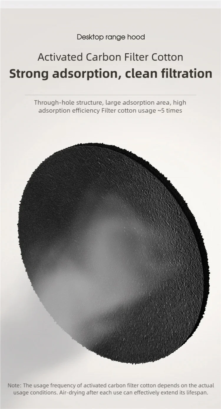 Mini Cappa Aspirante da Tavolo - Purificatore Portatile per Cucina, Ristorante, Hotpot e Barbecue